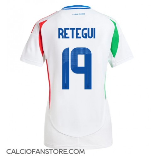 Maglia Calcio Italia Mateo Retegui #19 Seconda Divisa Donna Europei 2024 Manica Corta